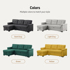 Lucca Sectional Sleeper - Versatile Sleeper Couch & Sofa Bed with Storage - Comfortable with Storage, Small Sofa counch