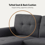 Lucca Sectional Sleeper - Versatile Sleeper Couch & Sofa Bed with Storage - Comfortable with Storage, Small Sofa counch