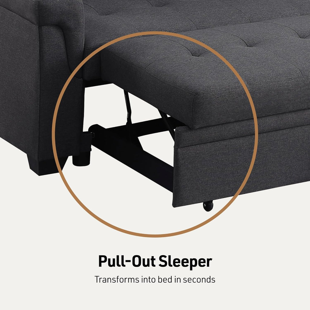 Lucca Sectional Sleeper - Versatile Sleeper Couch & Sofa Bed with Storage - Comfortable with Storage, Small Sofa counch