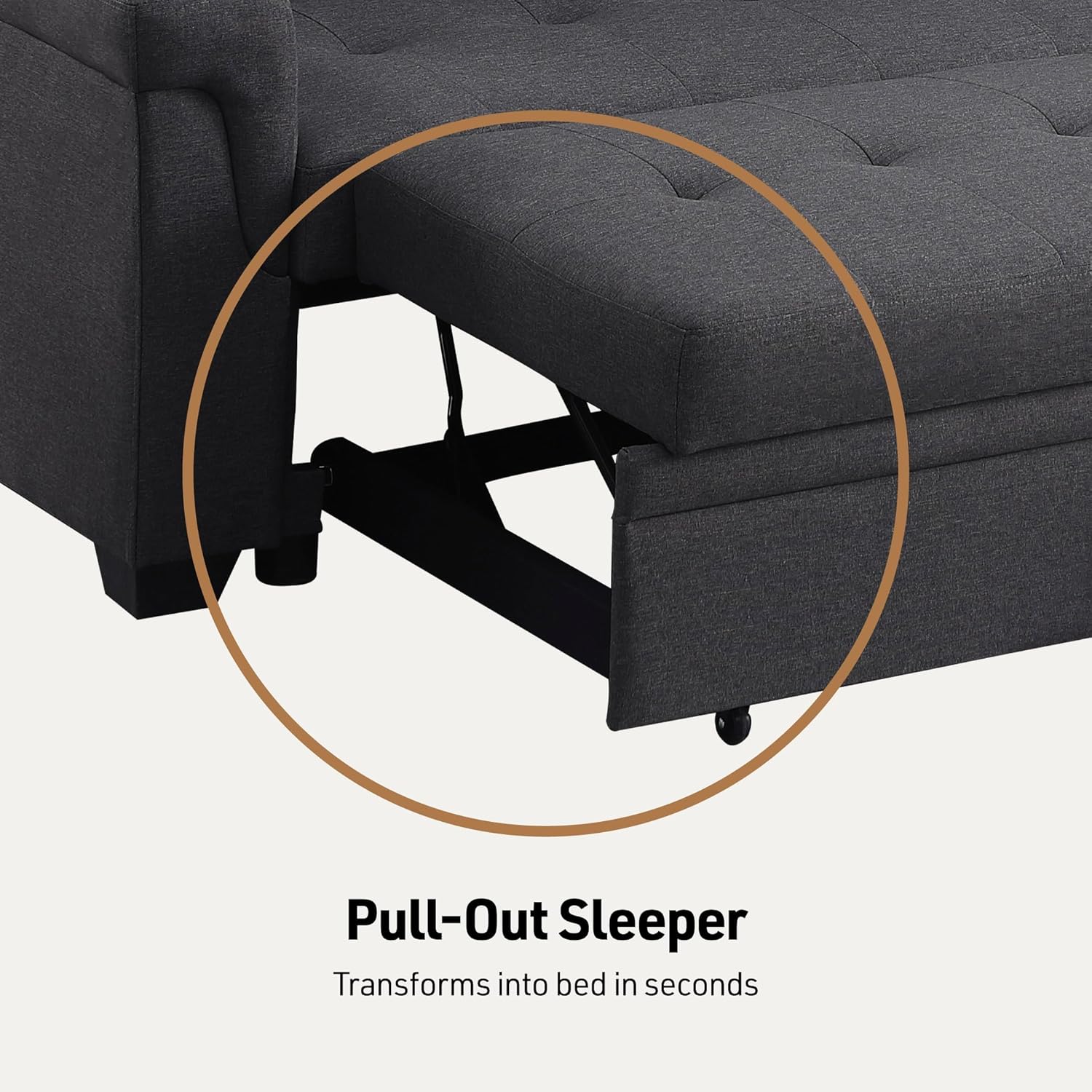 Lucca Sectional Sleeper - Versatile Sleeper Couch & Sofa Bed with Storage - Comfortable with Storage, Small Sofa counch