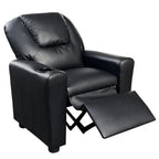 Kids Reclining Chair Leather Recliner Sofa Push Back Toddler Youth Children Shopmurai