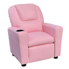 Kids Reclining Chair Leather Recliner Sofa Push Back Toddler Youth Children Shopmurai