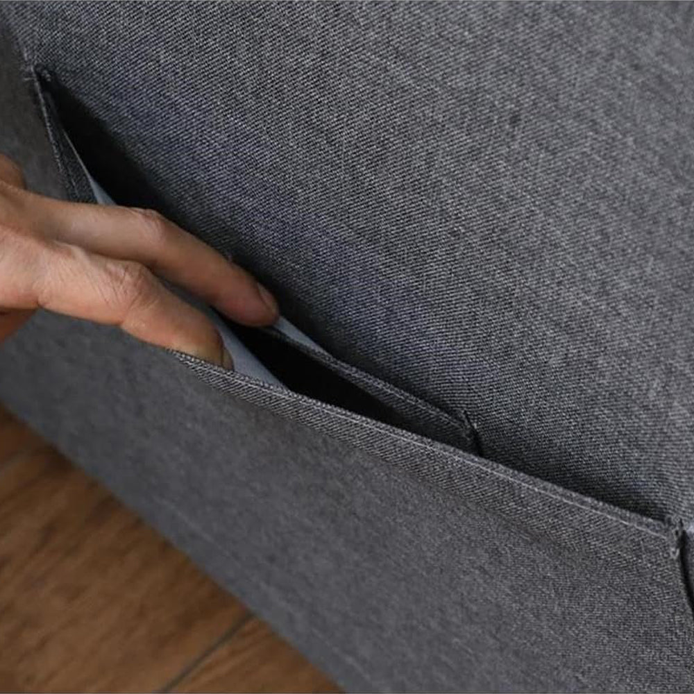 Linen Convertible Sleeper Chair with Side Pocket