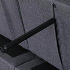 Linen Convertible Sleeper Chair with Side Pocket