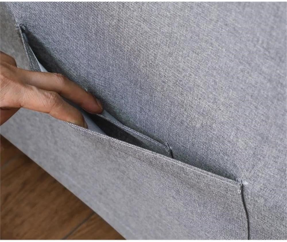 Linen Convertible Sleeper Chair with Side Pocket